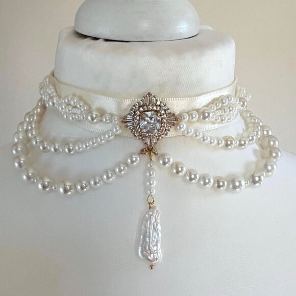 Freshwater pearl bridal choker - Picture 1 of 2